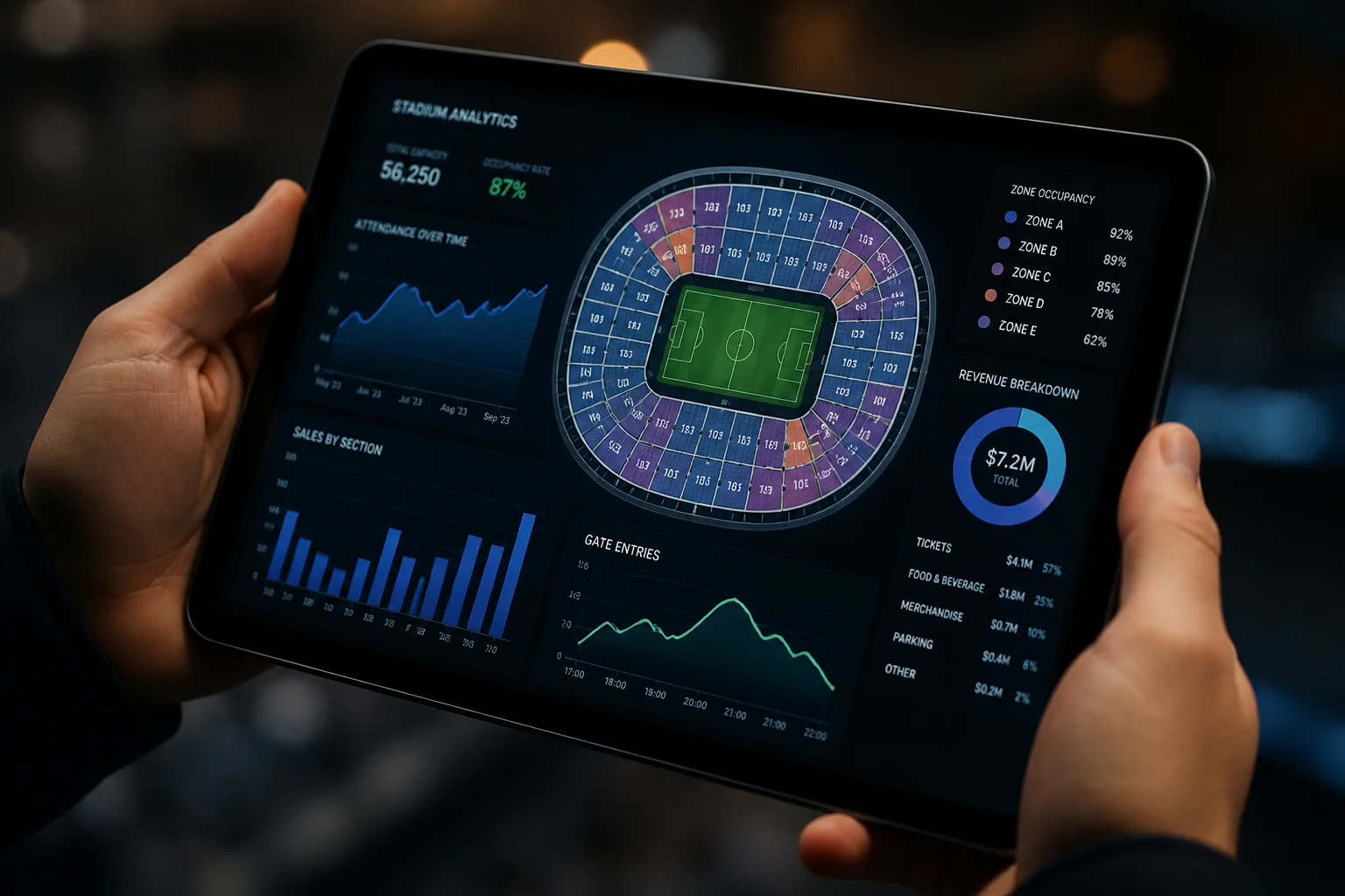Analyse des interfaces de réservation et services premium sur tablette
