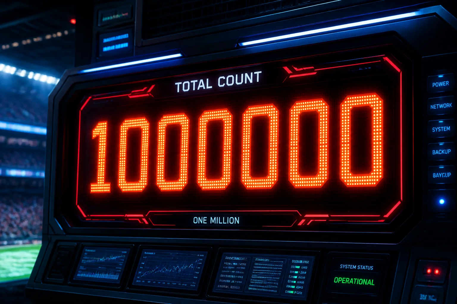 Affichage numérique symbolisant le million d'inscrits à l'événement Paris 2027