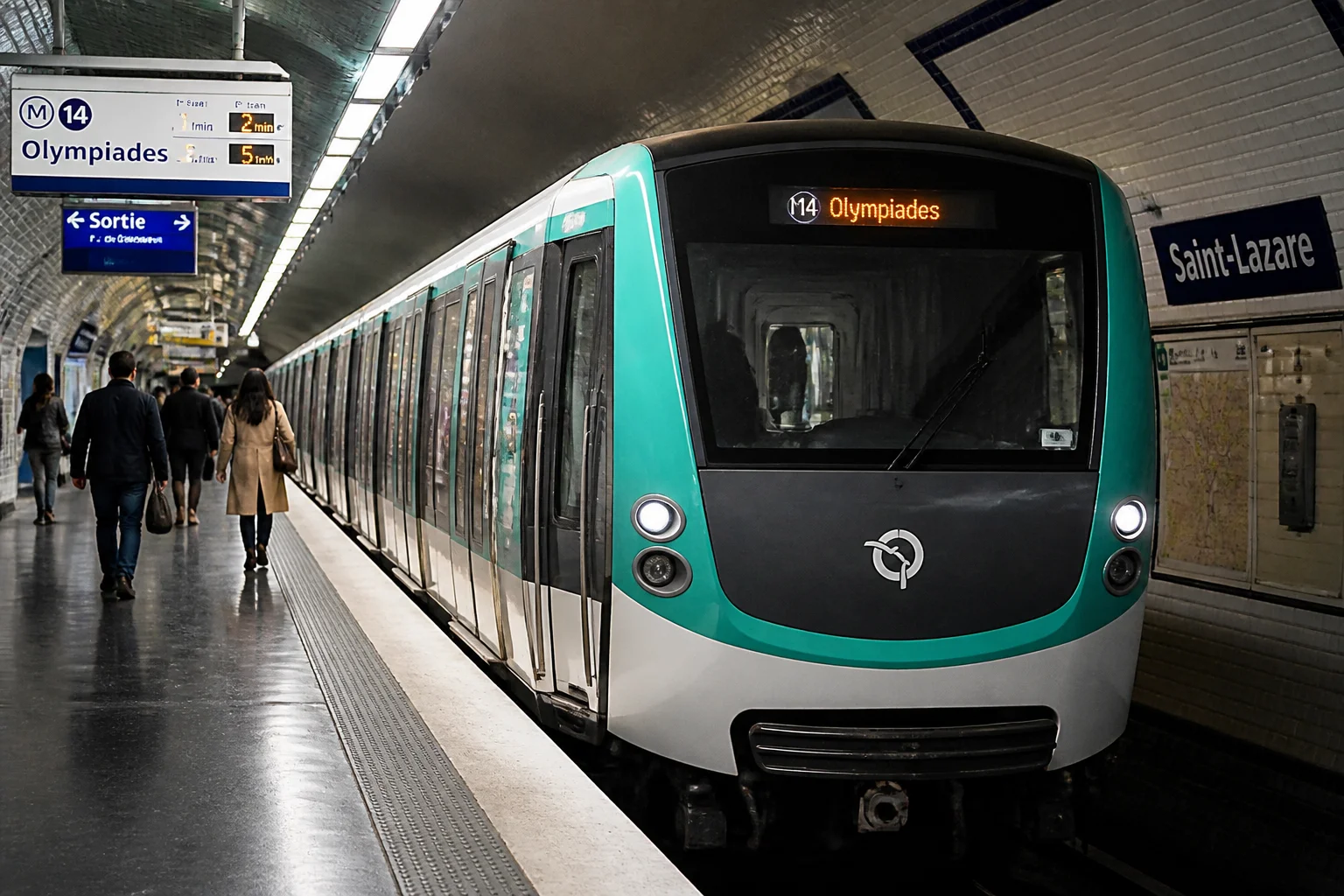 Métro parisien et flux de voyageurs vers l'Accor Arena à Bercy
